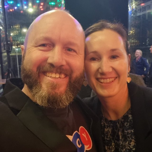 Ryan with Angela at an AFQY event