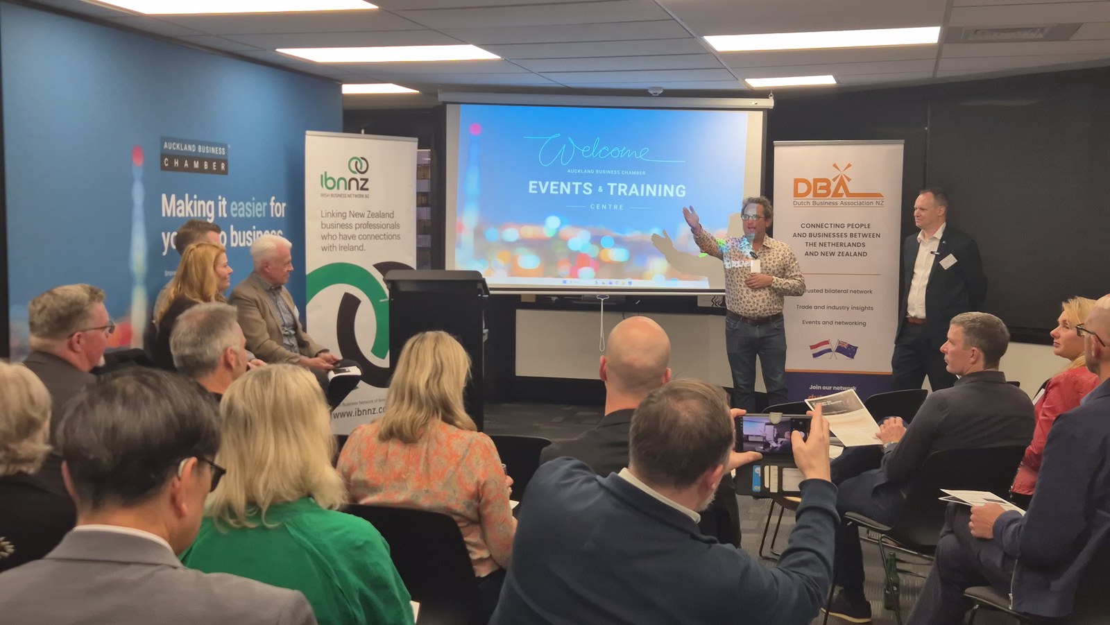 The welcome at the Auckland Business Chamber Events and Training Centre